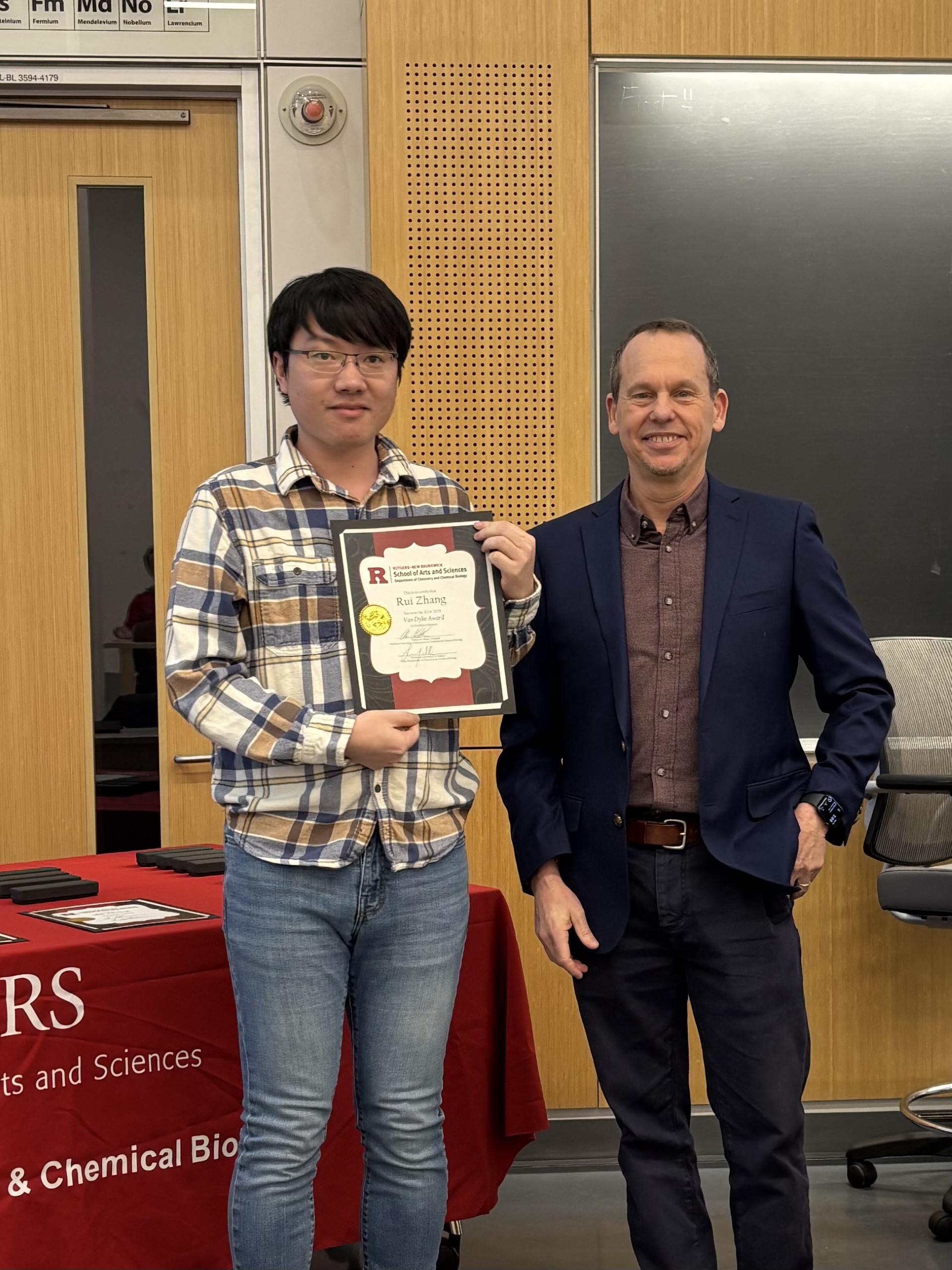 Zhang VanDykeAward